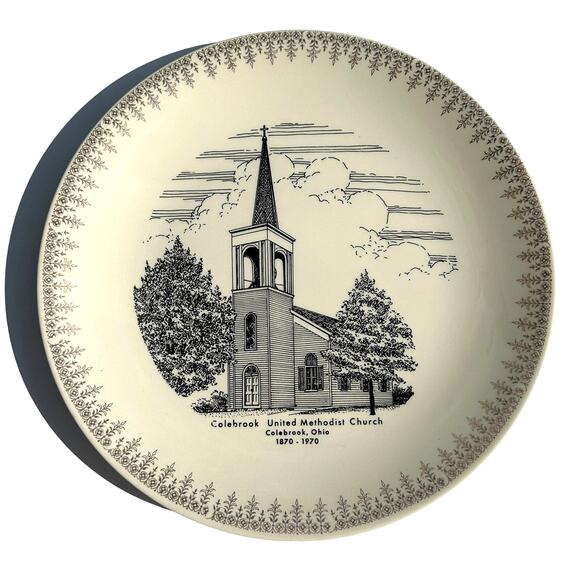 Homer Laughlin Other - Vintage Colebrook Ohio United Methodist Church 1970 Collector Plate Cottagecore